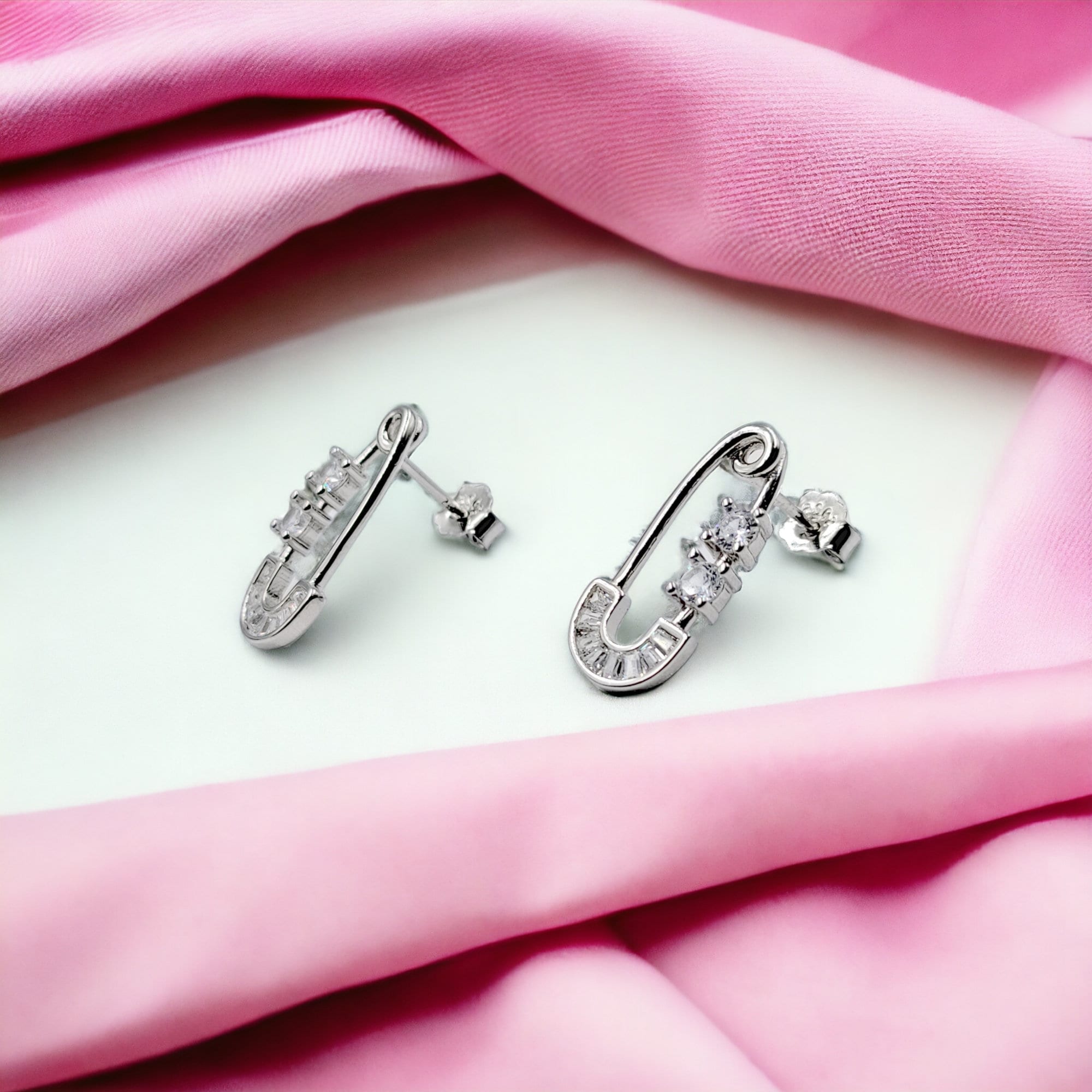 Antique Earrings Solid Silver Rhodium Plated Earrings With CZ Earring 925 Sterling Silver Studs Minimalist Handmade Gift