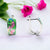 Floral Green Earrings 925 Sterling Silver Earrings For Women Enamel Luxury Jewelry Enamel Minimalist Handmade Gift-15x8 mm
