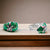 Green Enamel 925 Silver Earrings Rhodium Plated Earrings Small Earrings Mini Art Deco Earrings Minimalist Handmade Gift-13X9 mm