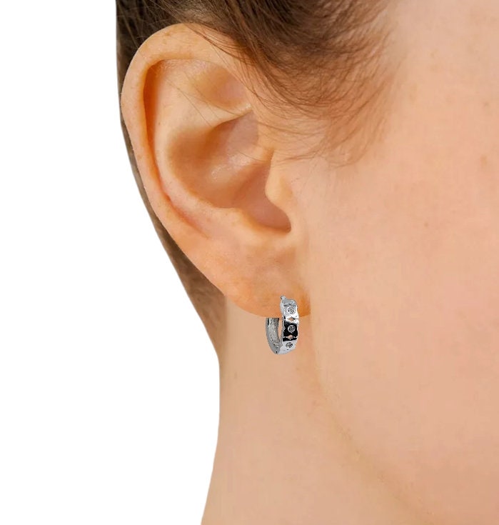 Stylish Classy Hoop Earrings 925 Solid Earrings Jewellery Minimalist Handmade Gift Daily Wear Work Wear Jwelery-Length-13x4 mm