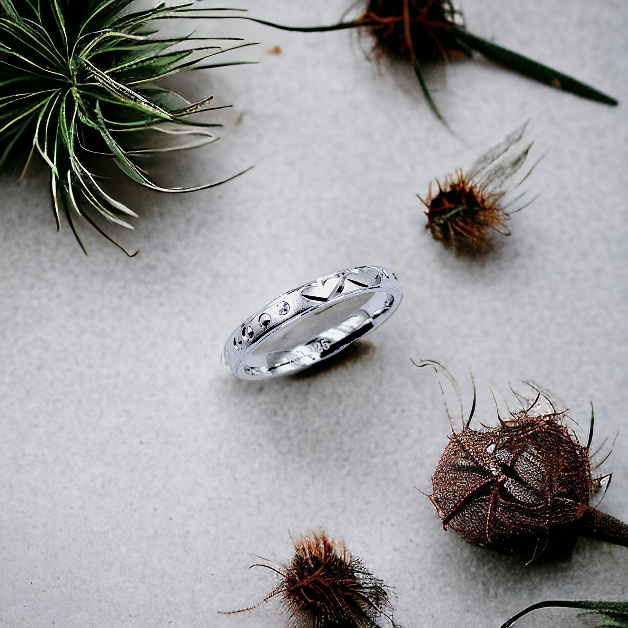 Stylish Heart Design Wedding Bridal Ring Handmade Antique Gift Unisex Ring