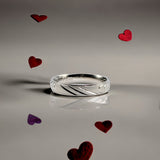 Minimal Sparkling Finger Ring With Heart Design for Women Ring For Gift(Size 20)