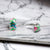 Abstract Pastel Colours Enamel Silver Earrings Rhodium Plated Earrings Strips Design Earrings Minimalist Handmade Gift-18x9 mm
