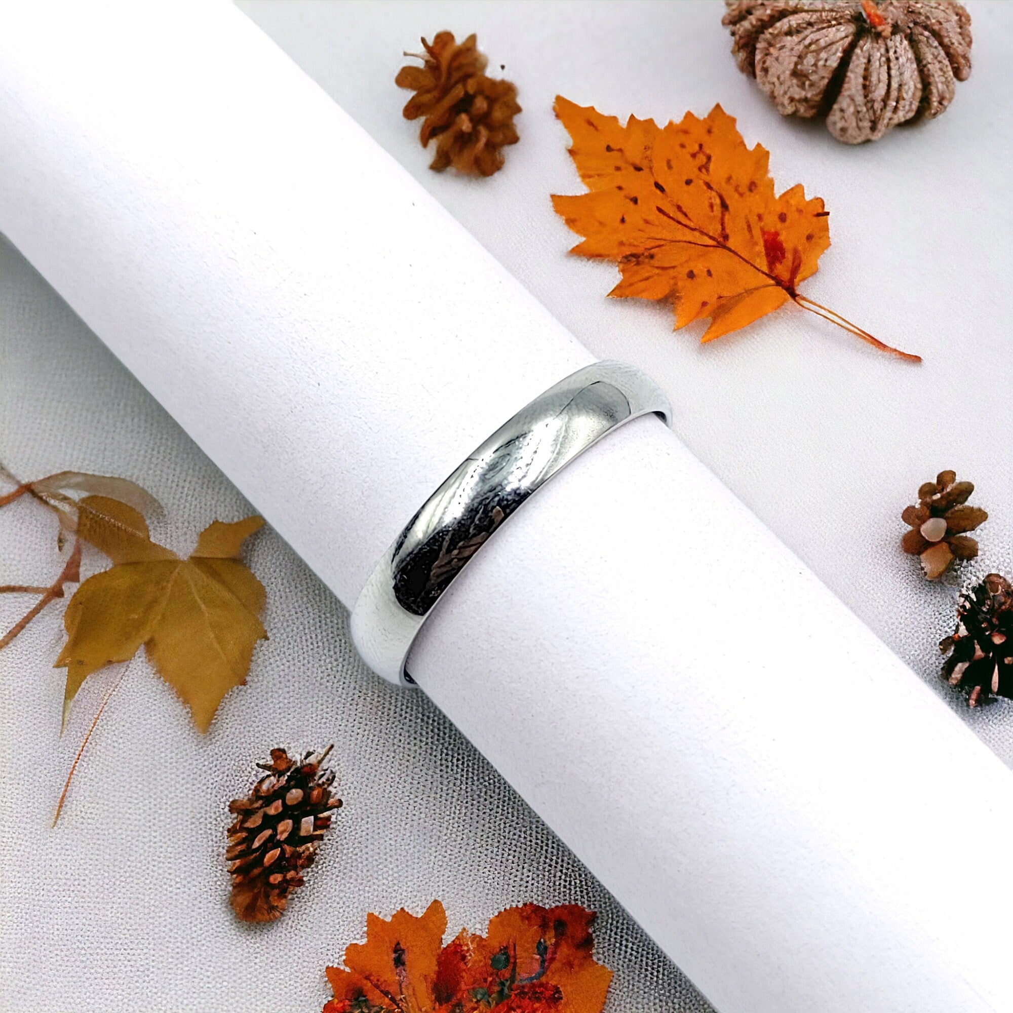 Classic Plain Band Beautifull Unisex Finger Ring Handmade Gift For Women(Size 25)