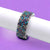 Wedding Band Mixed Stone Square Band Ring for Women With CZ Handmade Gift(Size 18)