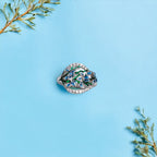 Stunning Cubic Zirconia Floral Petal Enamel Silver Rhodium Plated Ring(Size 18)