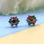925 Silver Star Round Floral Design Studs Earrings Stylish Colorful Cubic Zirconia Stud Earring Minimalist Handmade Gift