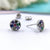 Cubic Zirconia Floral Stud Earring 925 Silver Earring with Colorful Flower Vibrant Stud Stylish Circle Minimalist Handmade Gift