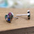 925 Sterling Silver Lovely Heart with Multicolor CZ Stud Earrings Jewellery for Women Handmade Gift