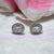 Cubic Zirconia Halo Oval Stud Earrings Sterling Silver CZ Earrings Bridal Wedding Bridesmaids Gift -13x11 mm