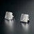 Matte Curved Square Jewellery 925 Sterling Silver Cubic Earrings Stylish Stud Earrings for Women for Mother