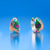 925 Sterling Silver Earrings For Women Colorful Enamel With Cubic Zirconia Earrings -13x9 mm