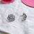 Silver Floral Stud Earrings Sparkling CZ 925 Sterling Silver Stud Asymmetric Unique Trending Jewellery Minimalist Handmade Gift