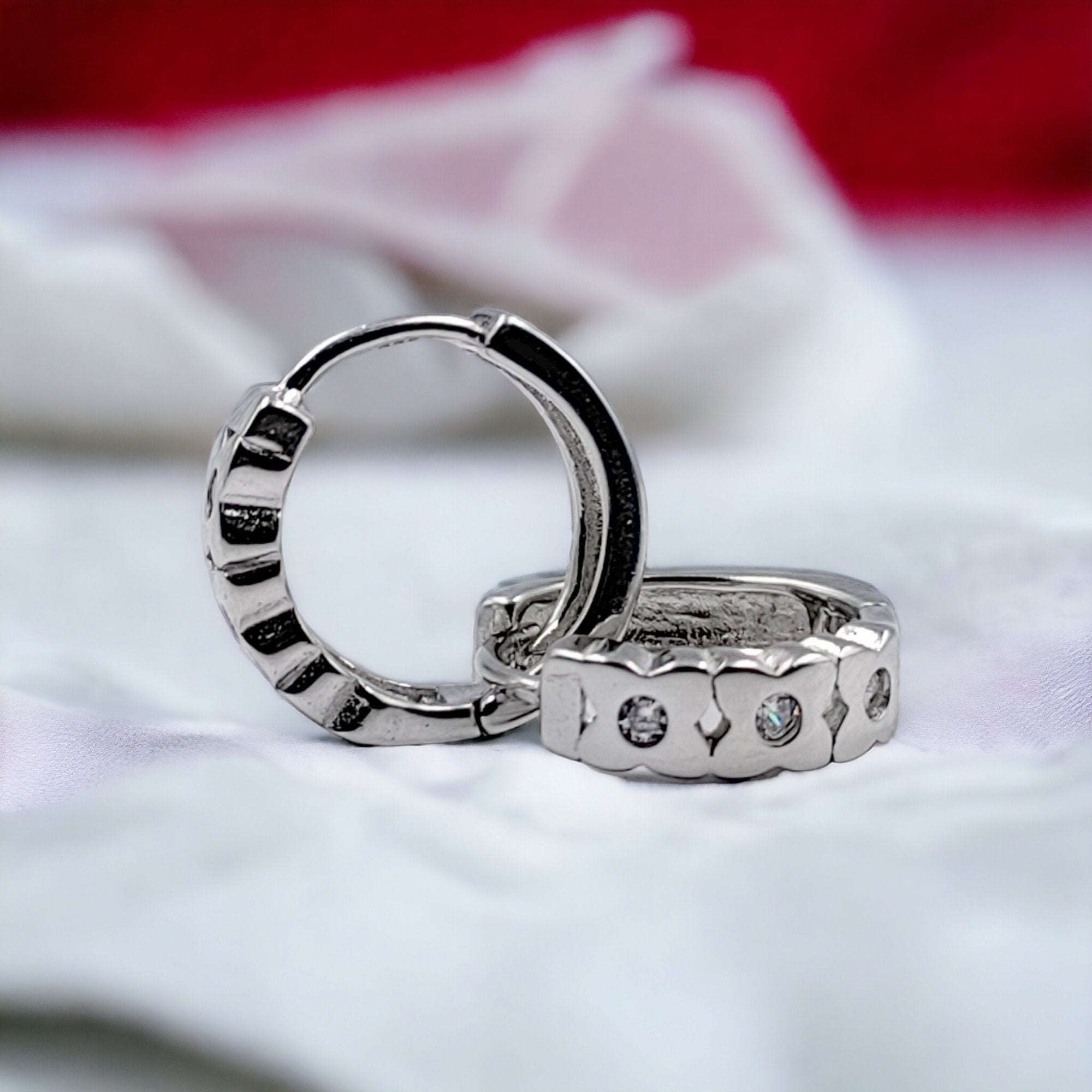 Stylish Classy Hoop Earrings 925 Solid Earrings Jewellery Minimalist Handmade Gift Daily Wear Work Wear Jwelery-Length-13x4 mm