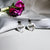 Stunning Heart Shaped Dangle Earrings 925 Sterling Silver with Star Drop Delicate Earrings For Women