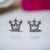 925 Sterling Silver Queen Princess Stud Earrings Royal Crown Earrings Stud Earring for Women