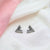 925 Sterling Silver V Shaped Earrings Triangle Stud Earrings Stud Earring for Women for Birthday
