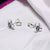 925 Sterling Silver Pretty Heart with Multicolor CZ Flower Stud Earrings Jewelry for Women Fine Jewelry Earrings Handmade Gift