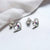 925 Sterling Silver Pretty Heart with Multicolor Zig Zag CZ Stud Earrings Jewelry for Women Fine Jewelry Handmade Gift