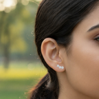 925 Sterling Silver Daisy Flower Stud Earrings Minimal Jewelry