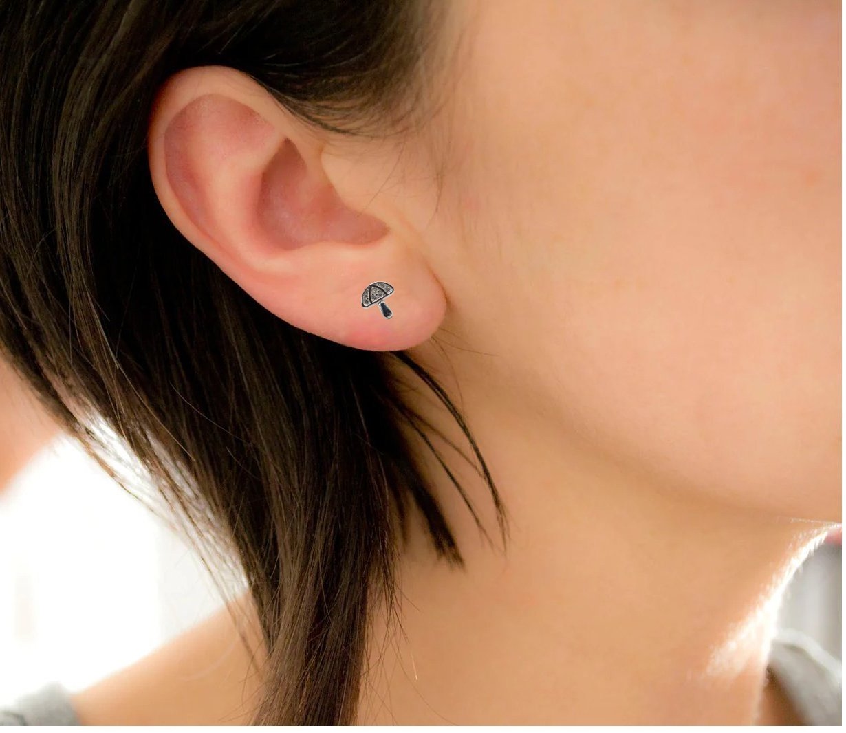 925 Sterling Silver Unique Umbrella Stud Earrings Cute Monsoon Lover Gift Stud Earrings CZ Minimalist Handmade Gift Studs with Push back