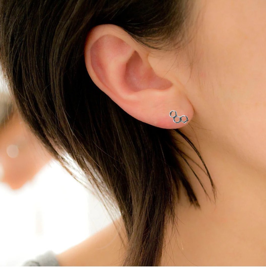 925 Sterling Silver Honeycomb Earrings Geometric Minimalist Earrings Dainty Hexagon Bee Lover Gift Jewelry for Women Handmade Gift Pushback