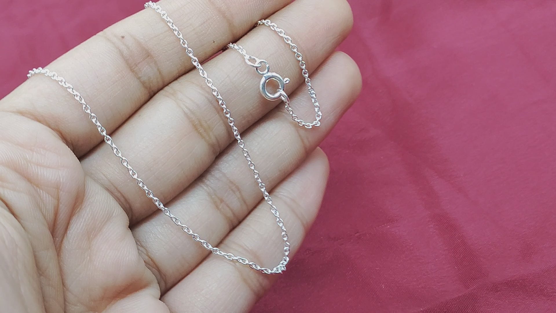 925 Silver Jewellery Chain Unisex Dainty Cable Chain Gift- 17.5 Inch
