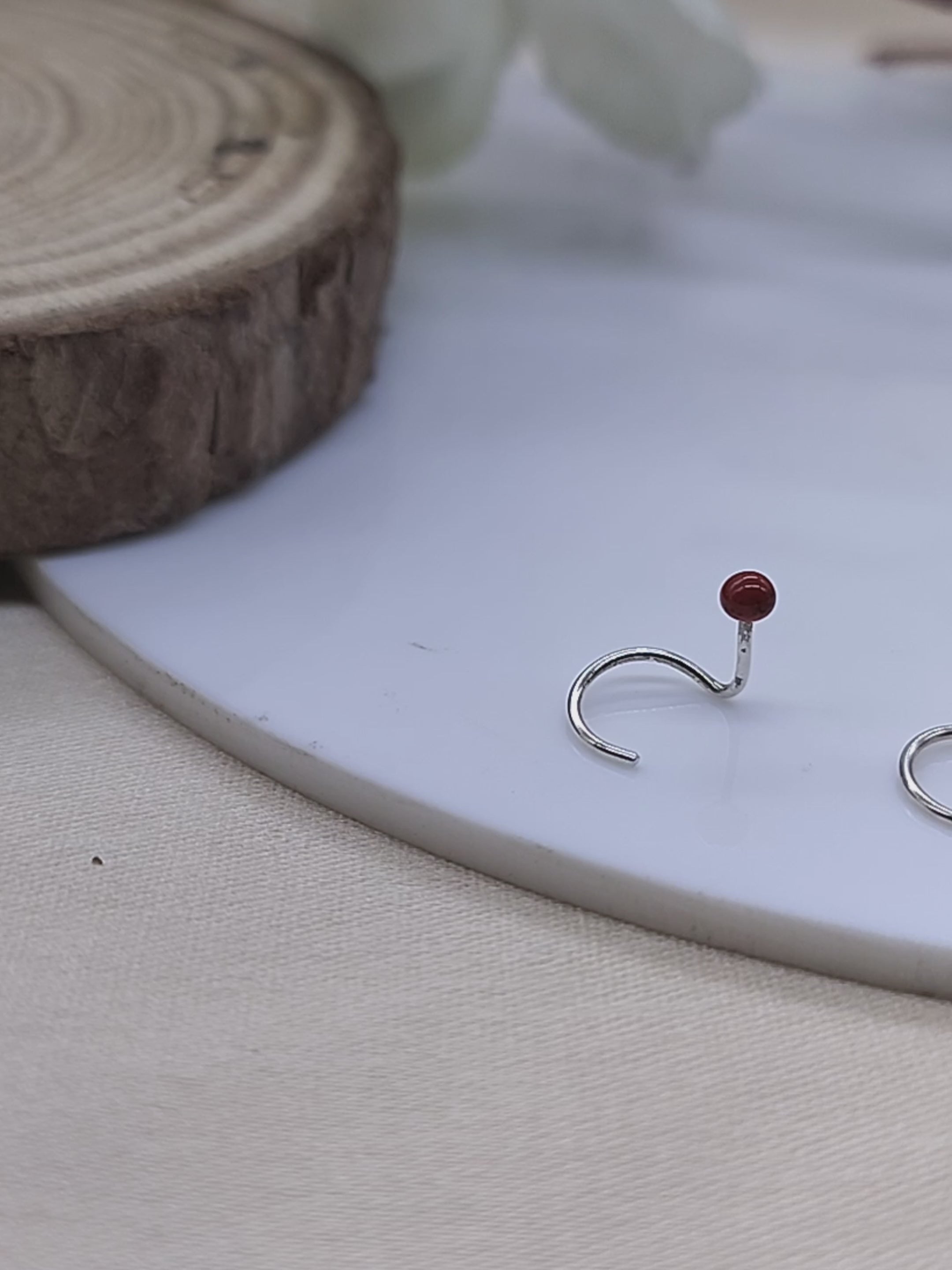 Silver Nose pin 925 Sterling Silver Body jewelry Boho Hippie Funky Jewellery Pierced Nose Clip Minimalist Handmade Gift