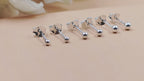 Solid Silver Round Ball Shape Stud Earrings Very tiny Little Stud Earrings Classic Minimal Art Handmade Gift 925 Silver Gift for her