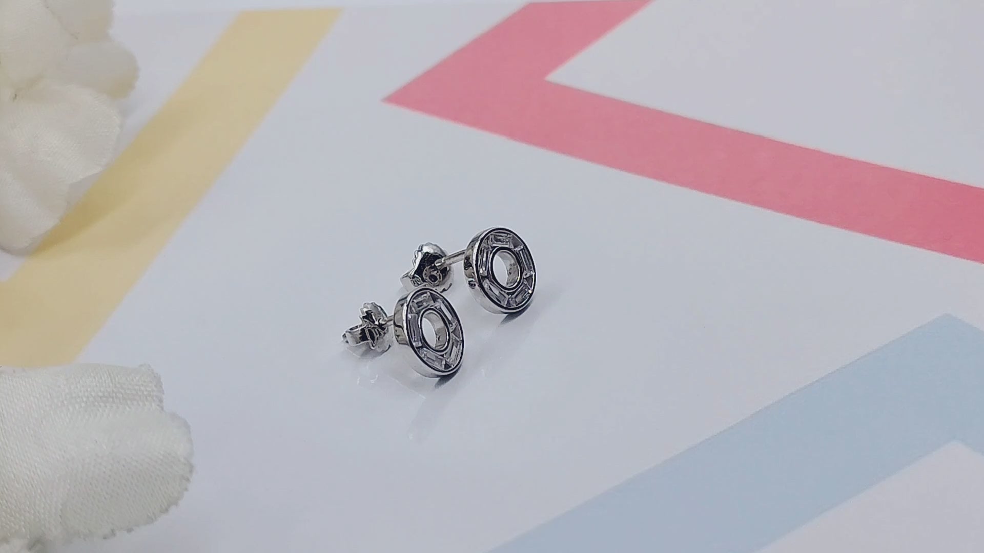 Sterling Silver 925 Circle Studs Round Earrings Every Day Wear Unisex CZ Diamonds Minimalist Handmade Gift Studs with Push back