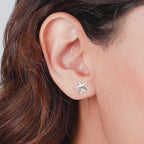 Silver Earrings 925 Star Stud Celestial Earrings