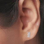 925 Silver CZ Diamond Bezel Set Round Cut CZ Earrings Dainty Hypoallergenic Earrings Everyday Sparkle