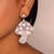 Glittering White & Silver Mushroom Earring