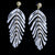 Brilliant Off White Feather Earring