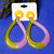 Green & Pink Huge Pear Drop Earring