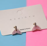 Soft Pink Whale Tail Earring