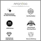 Beautifull 925 Sterling Silver Rose Gold Color White CZ Earrings Pendant Set Floral Earrings