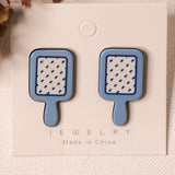 Hair Brush Stud Earring