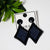 Rhombus Black & Blue Earring