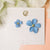 Light Blue Flower Petals Stud Earring