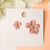 Peach Flower Petals Stud Earring