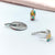 Multicolor Enamel Pendant with English Lock Hoop Earrings Solid Silver Set Round Floral Design Minimalist Handmade Gift