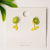 Impressive Green & Yellow Sunflower Stud Earring