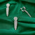 925 Sterling Silver Water Drop Sparkling White cubic Zirconia Dangle Drop Earrings Minimalist Handmade Enagagment Gift