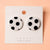 Perfect Round White & Black Polka Dot Earring
