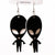 Black & White Aliens Fashion Earring