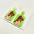 Neon Green Korean Style Fashion Earring