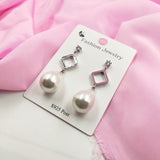 High Quality Pearl With White Stone Earring