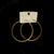 Matt Finish Gold Simple Modern Hoop Earring