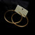 Matt Finish Gold Simple Modern Hoop Earring